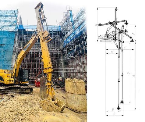30m 35m ロングリーチ クラムシェル 望遠鏡腕 三段掘削機 ディーパー腕