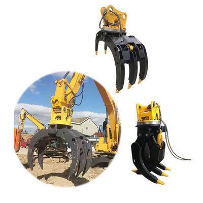 OEMサービス提供 360度回転 油圧グラップル 2シリンダー付き