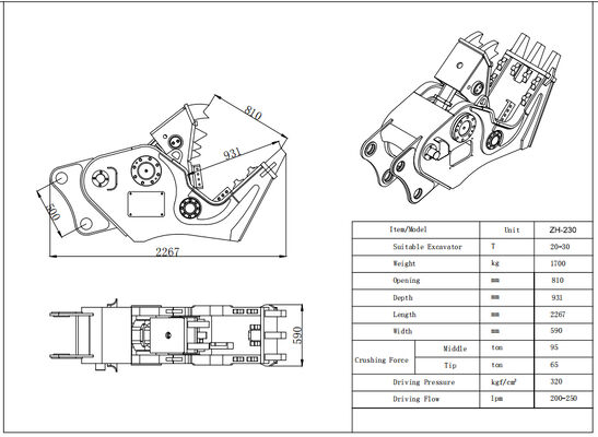 掘削機 コンクリート粉砕機 水力粉砕機