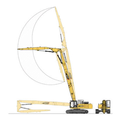 遠距離解体掘削機 解体作業の掘削機